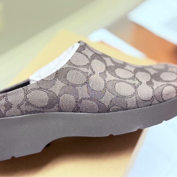 Coach Gray Patterned Mules - Picture 2 of 2